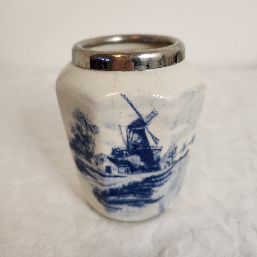 Delft Blue Dutch Teaspoon Bud Vase